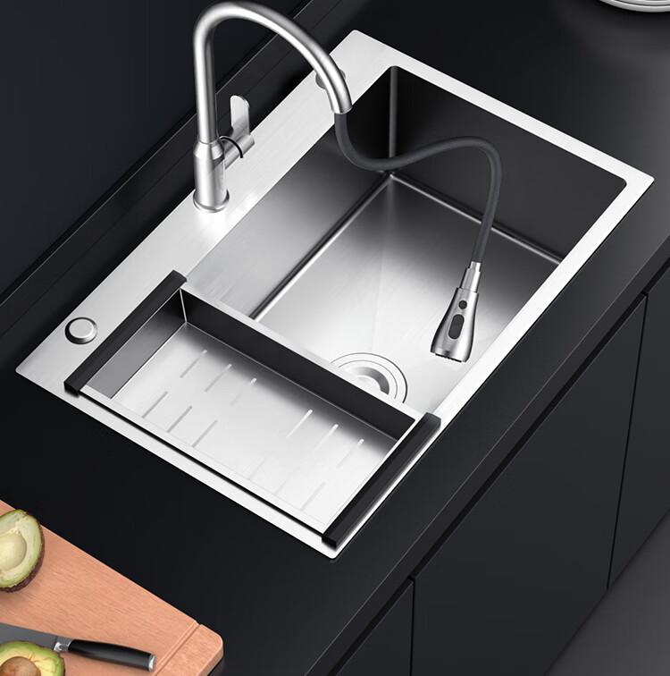 MEJUE Kitchen Sink Integrated Stainless Steel Large Single Bowl Basin Z-02406 1