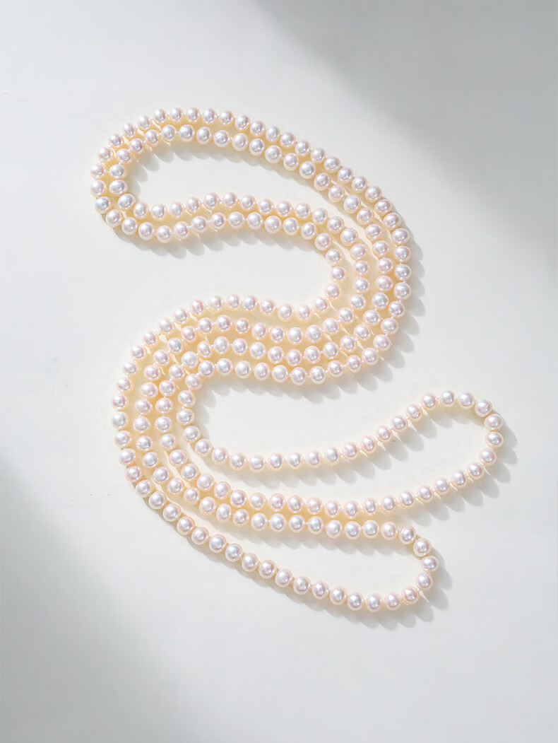 Daimi Seedless Near-Round 8.3-9.3mm 120cm Freshwater Pearl Necklace Sweater Chain Mother's Day Gift for Mom And Mother-I 4