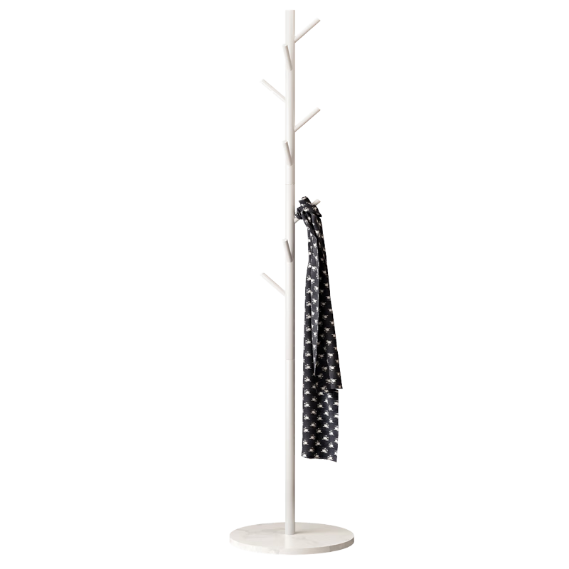 Jialiren Coat Rack, Floor-Standing Clothes Hanger, Luxury Marble Tray, Bedroom Living Room Corner Standing Hook, Clothes Rod, Bag Rack