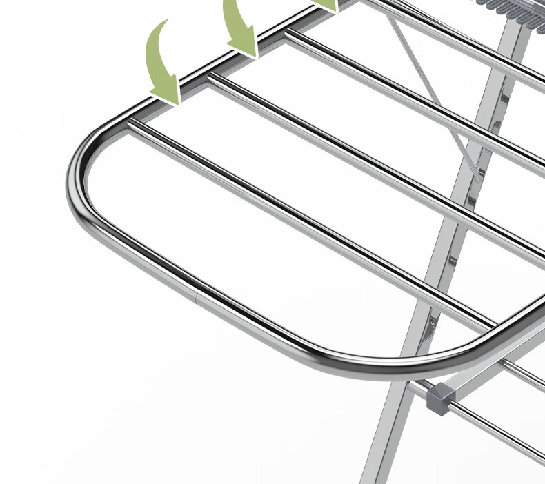 40,000 Kilometers Folding Floor Clothes Drying Rack Stainless Steel Wing-Shaped Indoor Outdoor Balcony Garment Rack 7