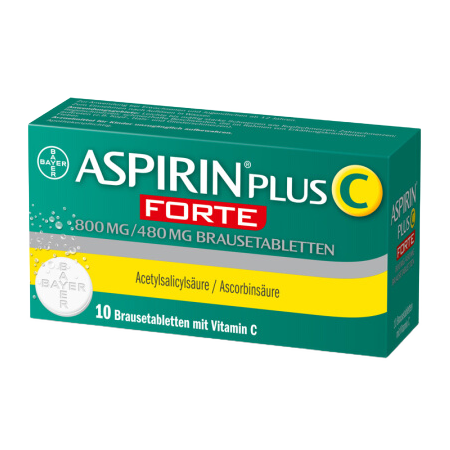 保税发货原装进口德国bayer拜耳阿司匹林aspirin维生素c泡腾片疼痛