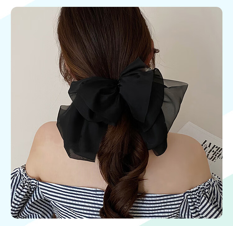 CHIMERA Back-Of Bun Hair Clip, French Bow Barrette, Half-Up Hairpin, Hair Accessory for Women, Mid-Autumn Festival Gift 14