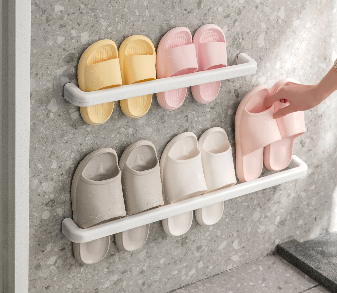 Lanjiaoluo Toothbrush Holder, Bathroom Wall-Mounted without Drilling, Bathroom Toothbrush Rack + Mouthwash Cup 8