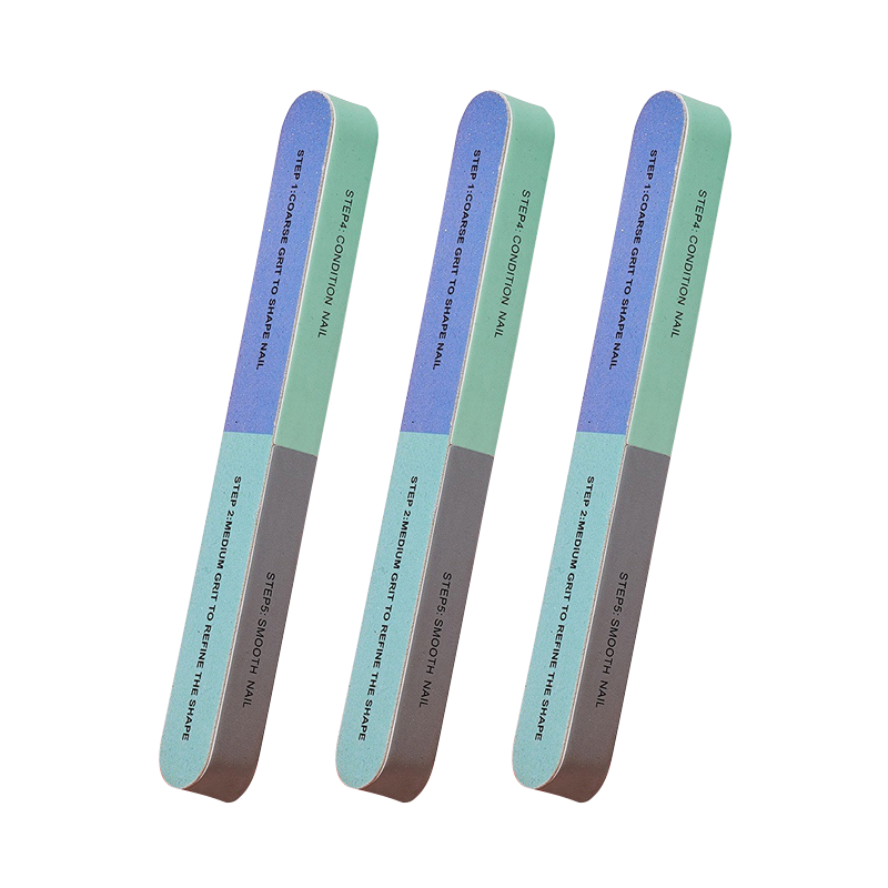 UPLUS 7-Piece Frosted Nail File Set for Manicure Polishing, 3 Files, Sponge File Strips, Nail File Strips