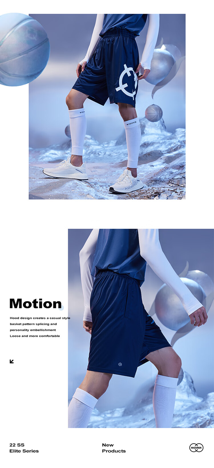 RIGORER Zongzilong Same Style Training Running Fitness Breathable Quick-Dry Knit Pants Z122211522 Pure Black 2XL 17