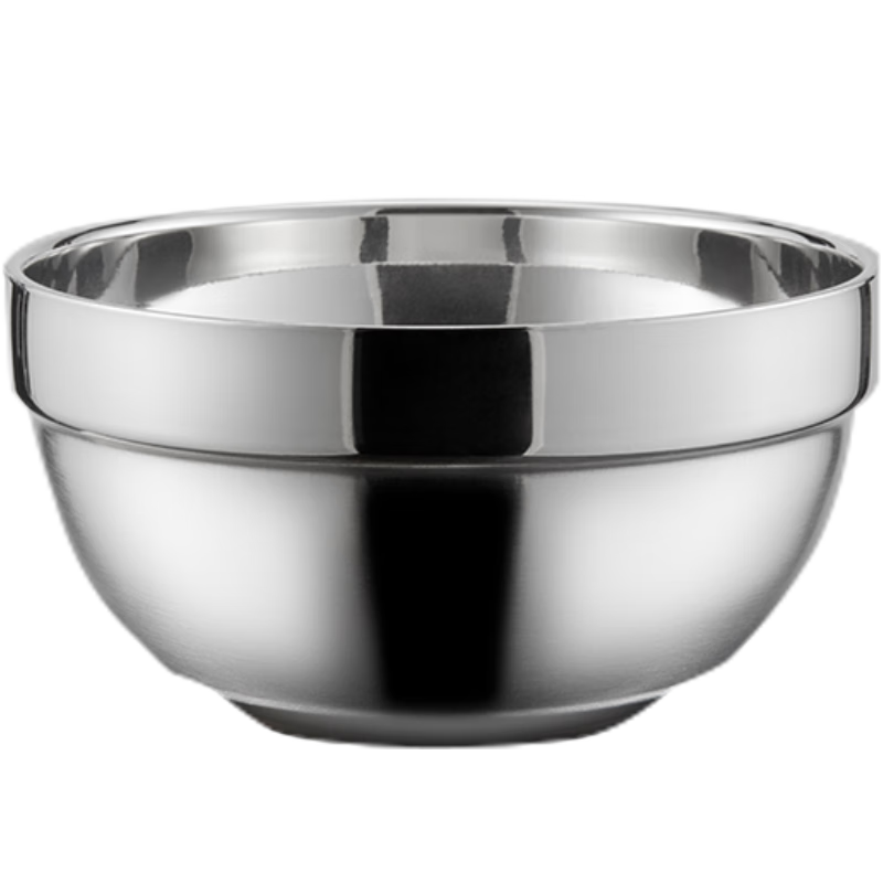 JD Jingzao 304 Stainless Steel Bowl Soup Bowl Double-Layer Insulated Tableware Noodle Bowl 12cm 6-Pack