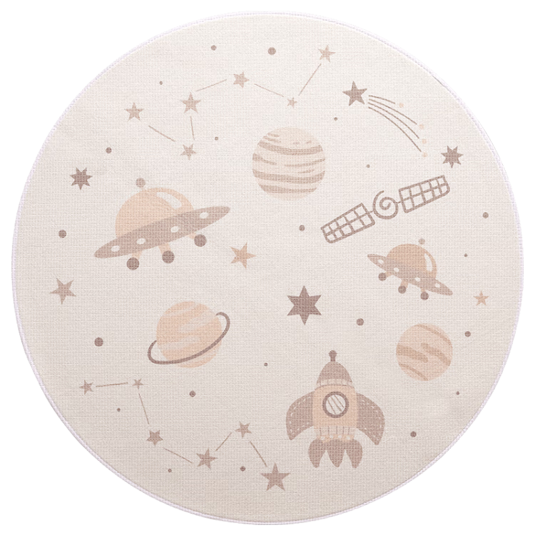 Dajiang Non-Slip Round Carpet Chair Mat for Study Room, Bedroom, Computer Chair, 100x100cm
