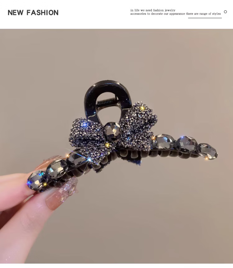 YeFeiLi Korean Style Bowknot Hair Clip Shark Clip for Women High-End Hair Accessories New Bun Hair Ornament 10