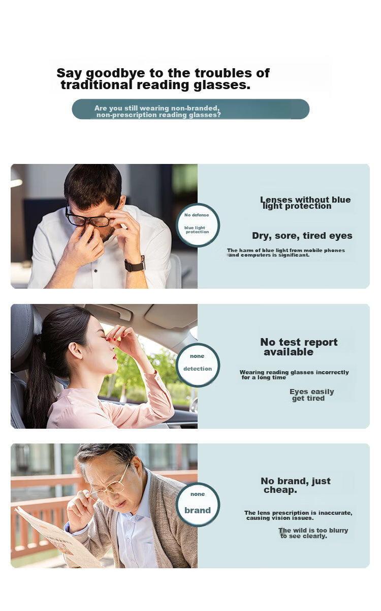 Mr. PuTian Anti-Blue Light Reading Glasses for Men And Women, Compact Foldable Portable Imported High-Definition Genuine Reading Glasses, 2.5 Diopter 4