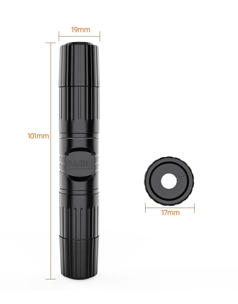 LIJIA GC-H666T Outdoor RJ45 Network Cable Connector, Outdoor Waterproof And Dustproof Straight-Through Connector, Gigabit Network Double-Through Head, Category 5/6/7 Network Extender, Black 5