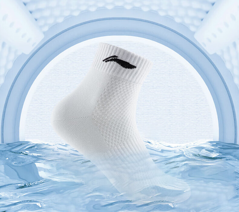 Li-Ning Men's Socks (3 Pairs), Sports Socks, Basketball Socks, Running And Badminton Socks for Women, Breathable Cotton Socks 20