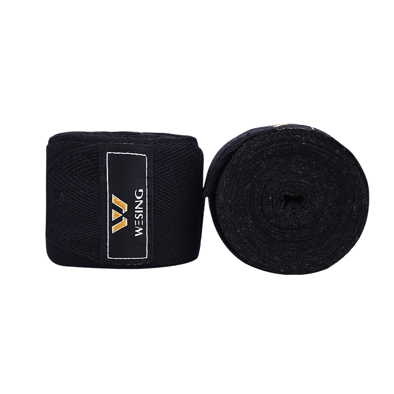 Jiurishan Boxing Hand Wraps, Fighting Gloves, Hand Bandages, Black [Durable Cotton], 4 Meters