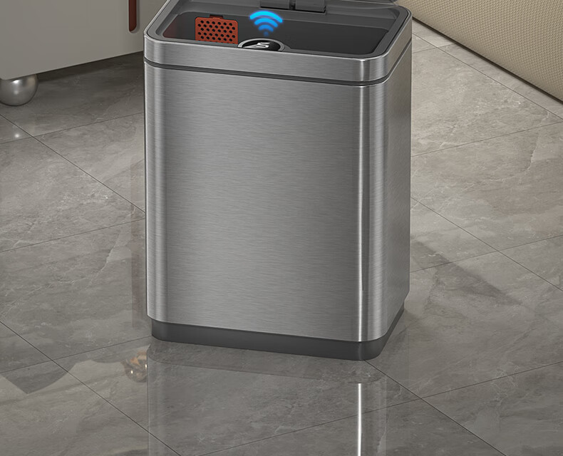 BOBO Kitchen Trash Can, 8L, Milk White Wall-Mounted Stainless Steel, with Lid, Household Cabinet Door Hanging Storage, Large Size, 8802 12