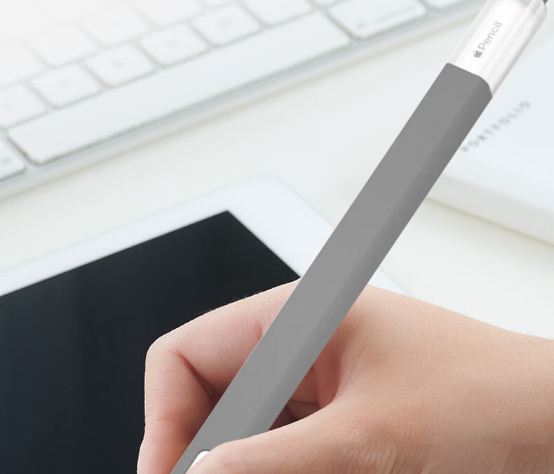 Aolang Compatible Apple Pencil Case for Apple IPad 2nd Generation Capacitive Stylus Case with Magnetic Charging, Silicone Tip Protection, Ultra-Thin Shockproof Soft Shell Upgraded Version - Starry Gray 5
