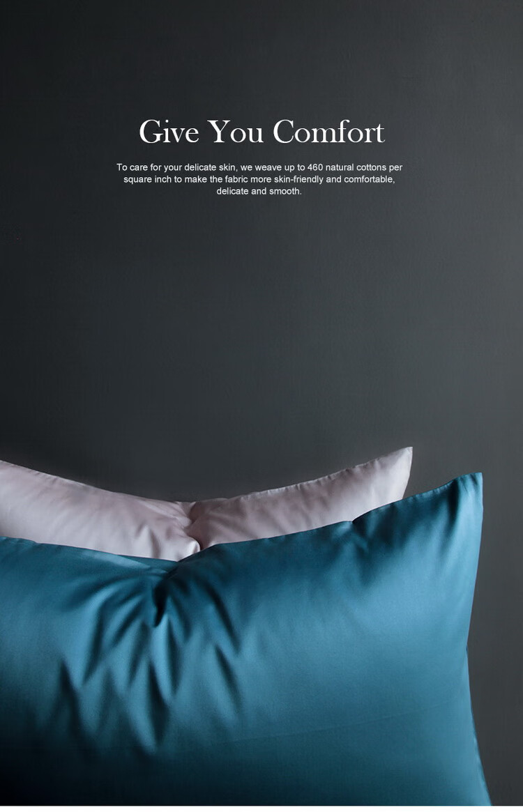 SIDANDA 100% Cotton Five-Star Hotel Pillow Core with Envelope-Style Pillowcase, Millennium Pink Pillow Cover, Single Piece 48*74cm 2