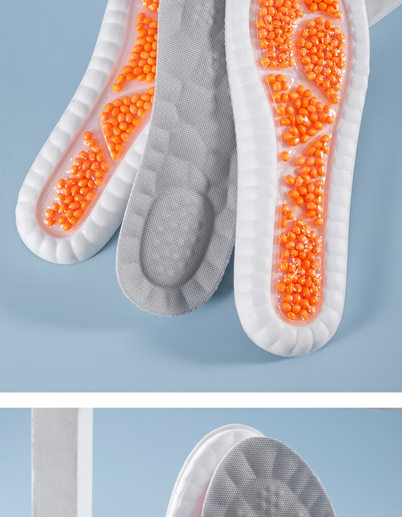 IQGD Insoles for Men, Sports Soft Cushion Cloud Technology Shock-Absorbing Breathable Squishy Feeling Basketball Military Training 8037 Size 43-44 18