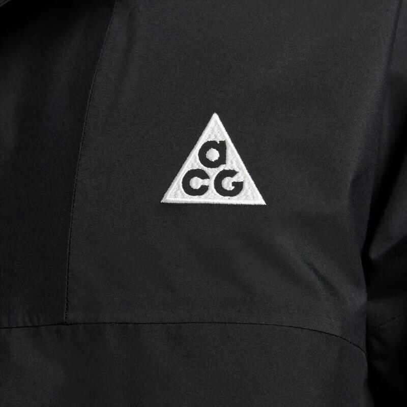 NIKE ACG Men's Hooded Jacket, Windproof And Water-Resistant, Outdoor Sports Windbreaker DV9416-010 Black L 5