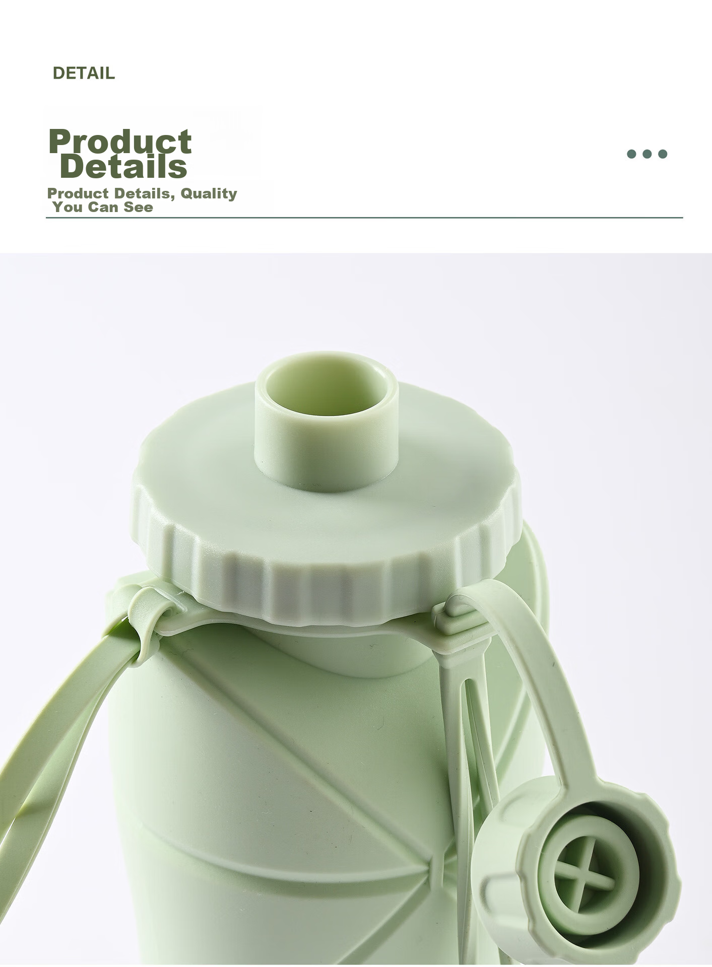 TFO Competition-Grade Outdoor Water Bottle, Hiking And Mountaineering Folding Canteen 9502407 Green 600ml 4