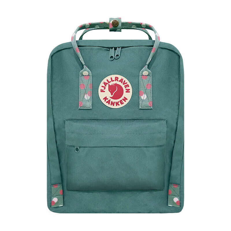 FJALLRAVEN Kanken Backpack Large Capacity School Bag 23510-664-916 Frost Green/Colorful Pattern Back to School Gift