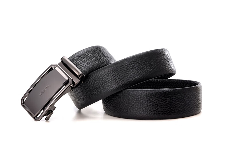 Aokang Men's Leather Belt with Automatic Buckle, Top Grain Cowhide, Birthday Gift for Husband 12