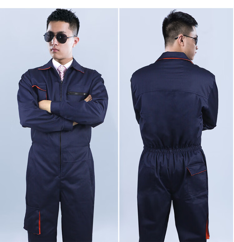 连体工作服套装男一体工装厂服制服汽修机修修车工衣汽车4s店连体衣