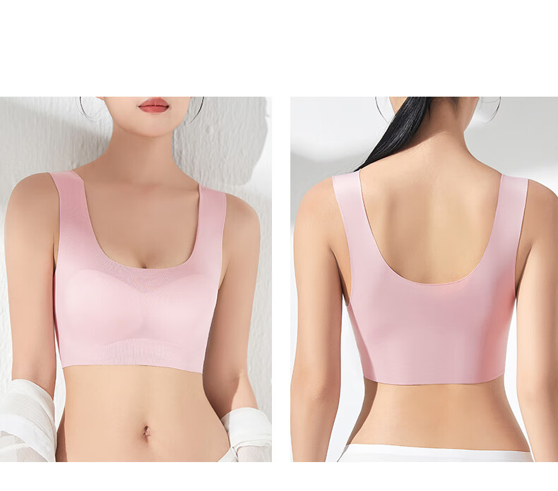 JOYTOUR Disposable Bra, Seamless Breathable Ice Silk Underwear, Thin Summer Style for Women, Travel And Business Trip Use, No Washing Required - White M 13