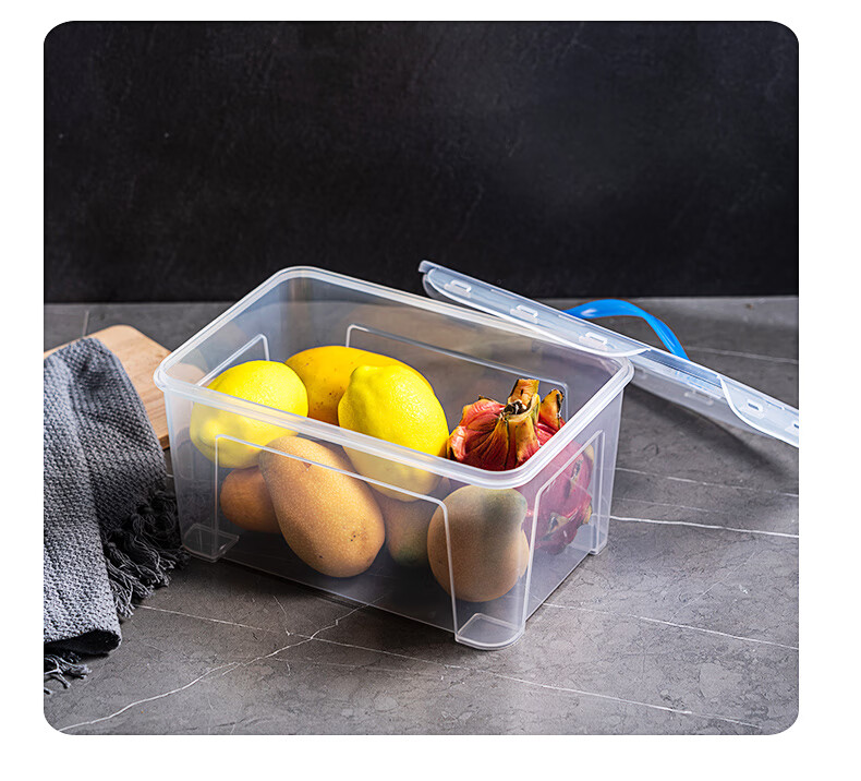 JEKO&JEKO Refrigerator Storage Box, Food-Grade Kitchen Sealed Container, Egg Storage Box, Airtight Storage Box, 5L Capacity, Set of 4 20