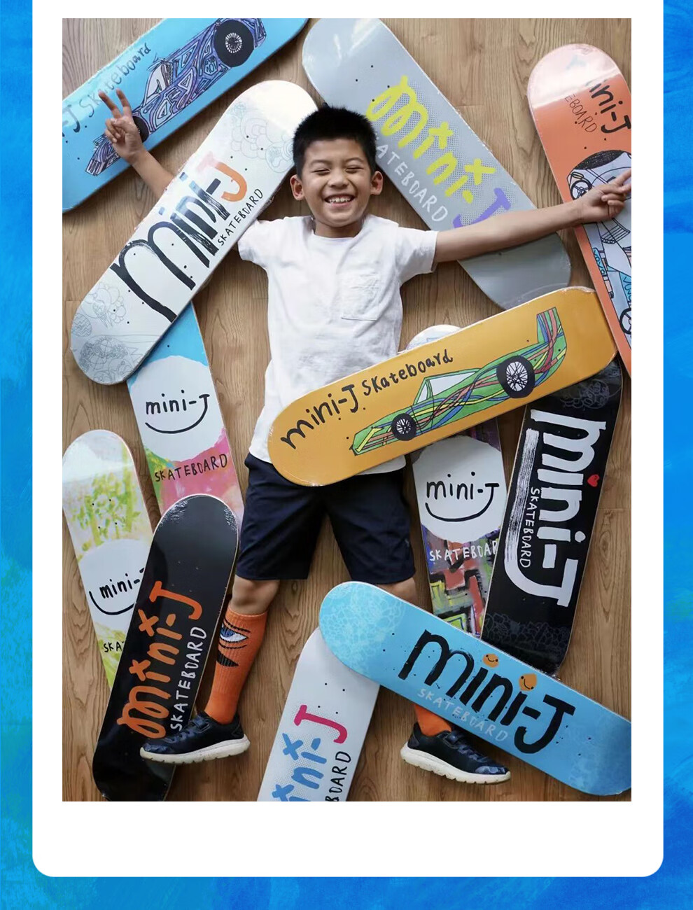 JUSTICE Professional Skateboard for Children's Double-Warped Deck, Essential for Middle And Elementary School Curriculum, Spaceman Astronaut Design, Suitable for Ages 6-12 12