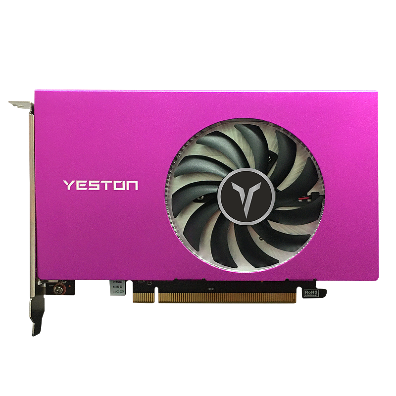 Yeston RX550 4GB 4HDMI 4Monitor Graphics Card, Full Height, Supports HDMI Direct Connection, Supports Adapter for VGA And DVI-D Output, Professional Multi-Screen Graphics Card