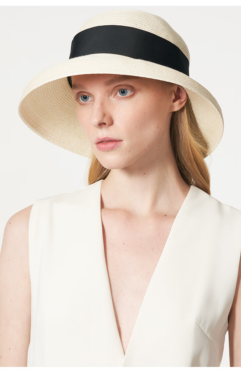 MARJA KURKI Sun Hat for Women, Versatile Portable Woven Sun Protection Hat, Fisherman Hat with Adjustable Brim, Roman Holiday Style, Beige 12