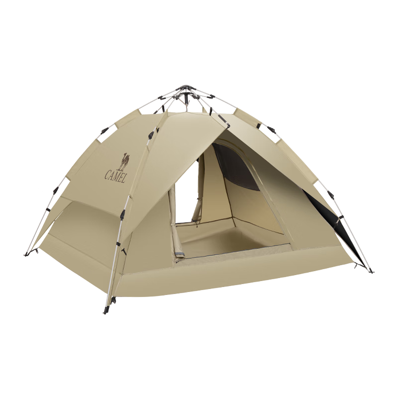 CAMEL Outdoor Black Gel Sun Protection Tent, Fully Automatic Portable Folding Thickened Rainproof Camping Equipment, A1S3NA111-3