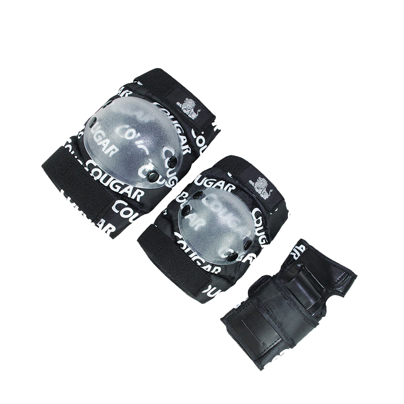 COUGAR Roller Skating Protective Gear, Adult Inline Skates Hand Guard Wrist Guard Knee Brace Elbow Pad Size L [Essential for Roller Skating Classes]