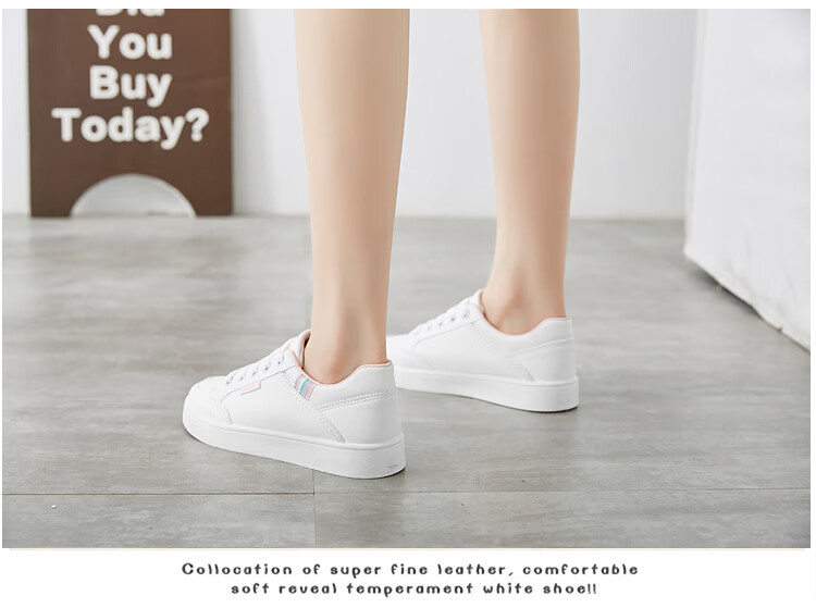 Warrior Casual Shoes for Women, Outdoor Thickened Simple Versatile White Sneakers, Student Couple Skateboard Shoes Running Sports Shoes WXY-L319N White Pink 39 9