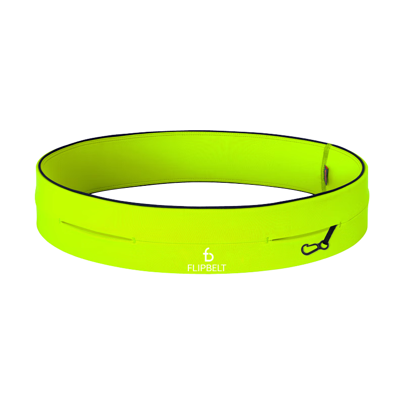 Flipbelt [Classic Waist Pack] Multifunctional Outdoor Running Belt for Men And Women, Marathon Gear, Phone Pouch, Atomic Yellow XL