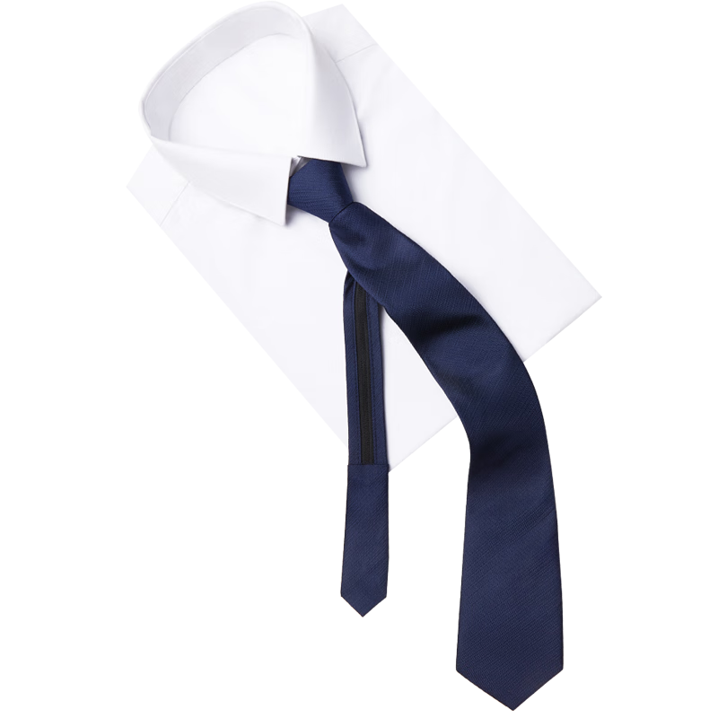 Luomeng Men's Lazy Zipper Tie, No-Tie Work Formal Wear Business Suit, 6cm Gift Box for Boyfriend, Trendy