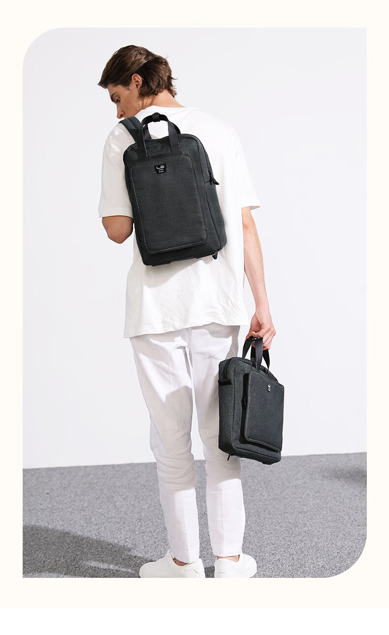 LEXON Casual Men's Backpack 14/15.6 Inch Laptop Bag Commuter Travel Lightweight School Bag Green 5