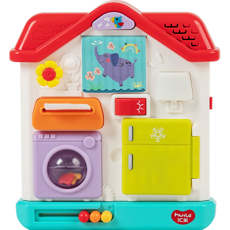 HUILE TOYS Montessori Busy Board Educational Toy Gift Box for 12-18 Months, Hand And Brain Coordination Training, CCC Certified