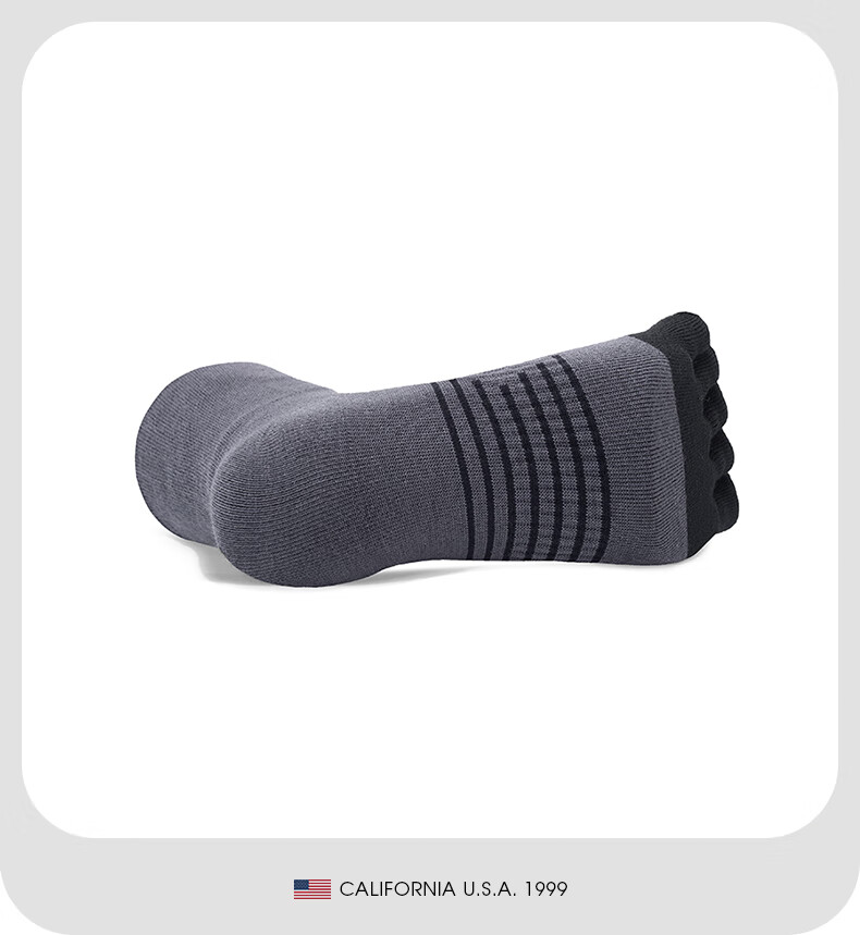 TFO DuPont Coolmax Five-Toe Socks Comfortable Breathable Quick-Dry Sports Socks A2202435 Men's Blue 12