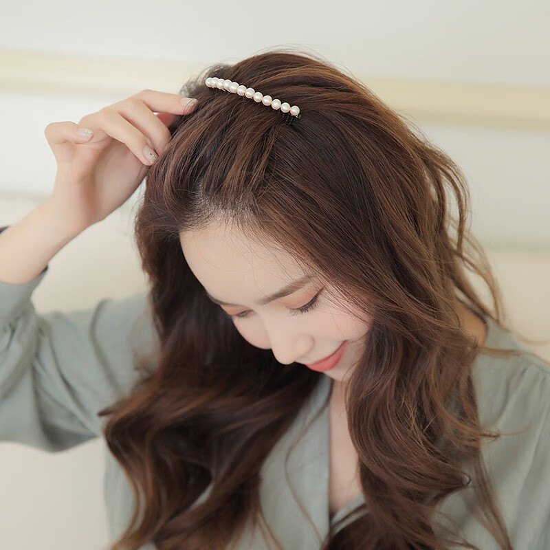 CHIMERA Freshwater Pearl Hair Comb, Bun Maker, Flyaway Hair Tamer, Bangs Clip, High-End Hairpin for Women, Mid-Autumn Festival Gift
