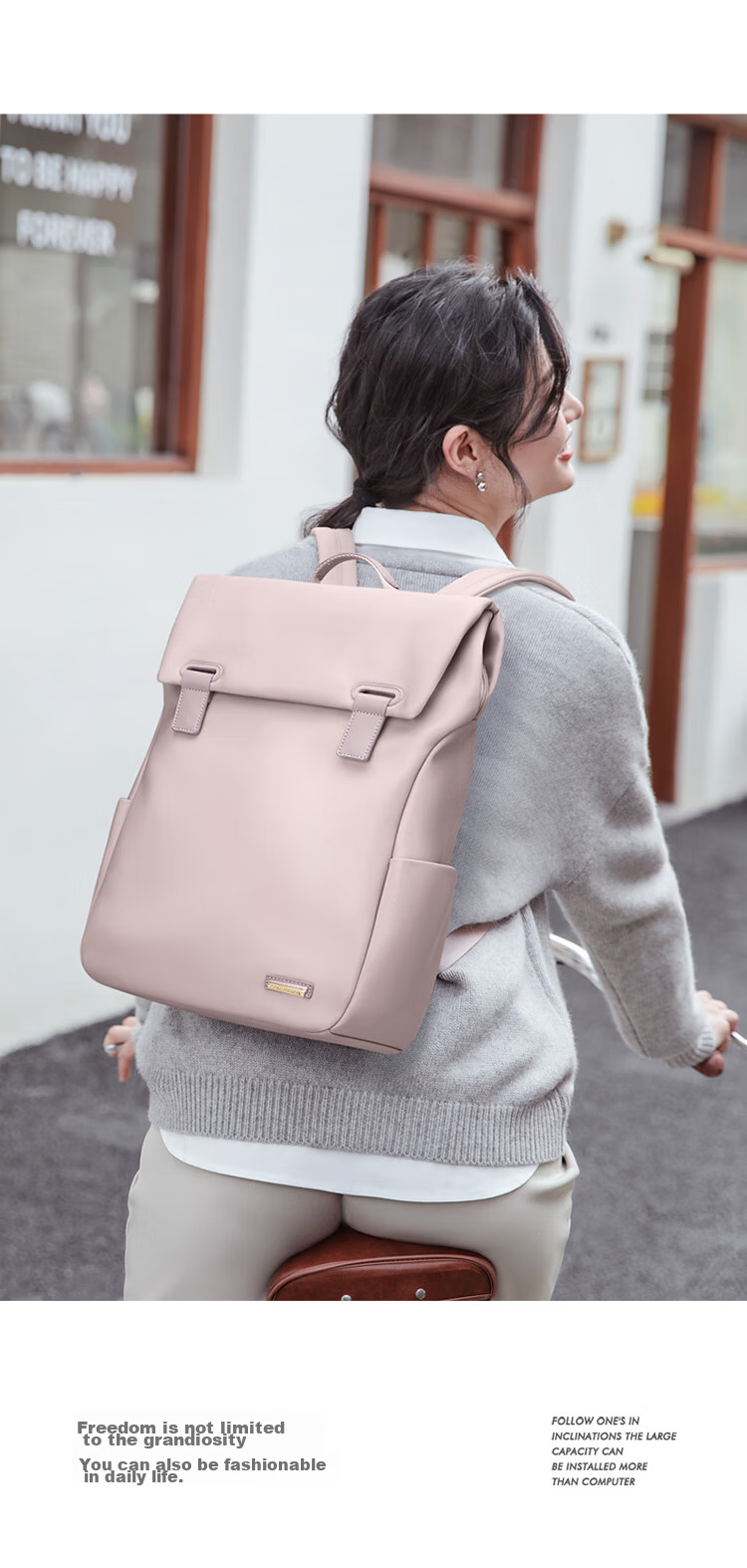 GOLF Women's Laptop Backpack, 16-Inch Handheld Notebook Bag, Huawei Business Travel Backpack, School Bag, Gift for Girlfriend 23
