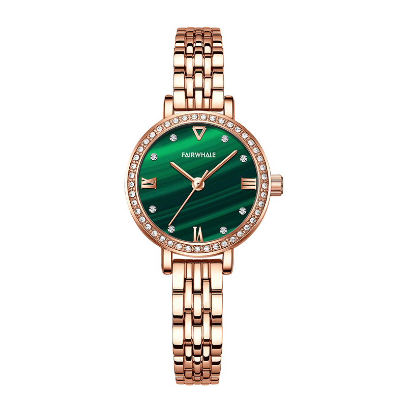 MARK FAIRWHALE Women's Watch, Top Ten Famous Watches, Small Green Dial, Elegant And Luxurious Chinese Watch, Birthday Gift for Girlfriend