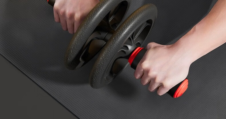 Li-Ning Ab Wheel, Abdominal Muscle Roller, Fitness Equipment for Abdominal Exercises, Double Wheel Training Device for Abdominal Fat Reduction, Men's Equipment 14