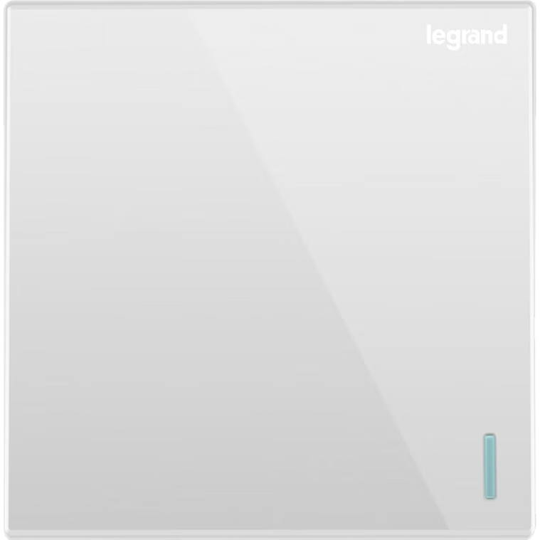 LEGRAND Switch Socket Panel, Shidian Magnolia White, 86-Type Concealed Switch Panel, Single Switch Single Control