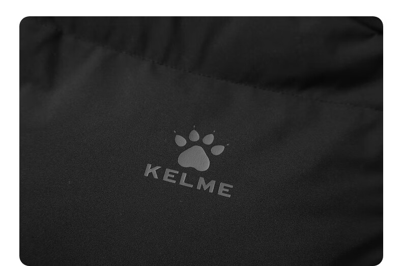 KELME Sports Hooded Cotton Jacket, Winter New Style, Heat-Retaining Warm Coat, Thickened Fashionable Puffer Jacket, Onyx Black, S 16