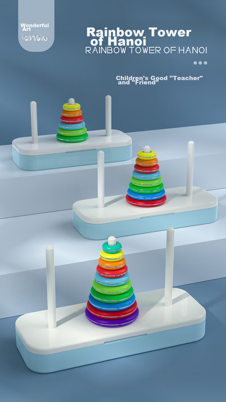 Qiyi Ten-Tower Hanoi Tower, Children's Toy, Baby Building Blocks, Competition-Specific, Logical Thinking Training, Early Education Teaching Aid 2