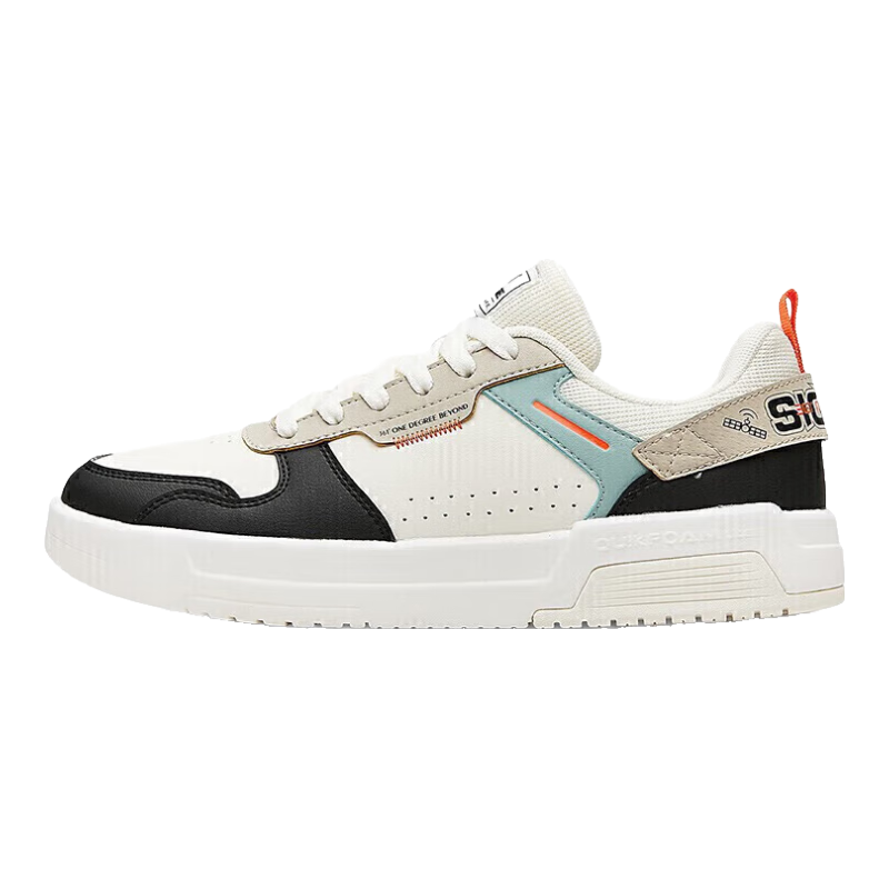 361° Men's Sports Shoes, Spring And Summer Retro Versatile Thick-Soled Warm White Casual Sneakers for Men, 672136611-5