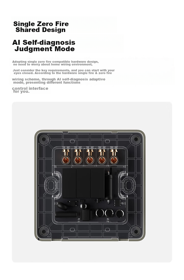 Aqara Smart Wall Switch Card, Single Button, Single Zero Fire Universal, Connected to Mijia APP/iPhone HomeKit 4