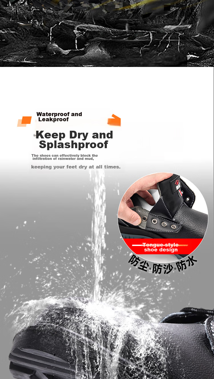 Dinggu Safety Shoes for Men, Anti-Smashing And Puncture-Resistant, Steel Toe Cap, Steel Midsole, Solid Sole, Safety Shoes 1123hei42 7