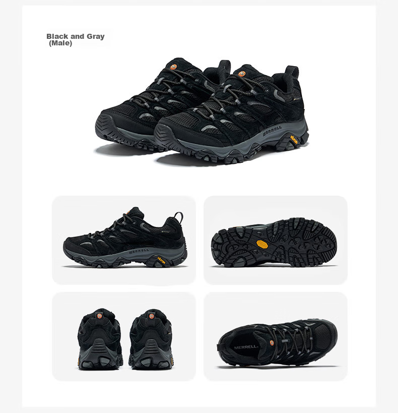 Merrell MOAB3 GTX Hiking Shoes, Outdoor Waterproof Sports Climbing Shoes for Men, Vibram Outsole, Non-Slip Breathable Winter Shoes, Size 42 18