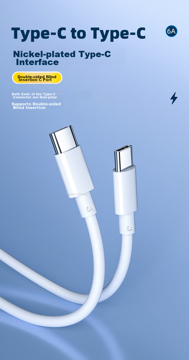 Chaofan Suitable for Vivo Data Cable, 120W Fast Charging, IQOO15/13/12/Neo11/10/pro/Neo9S Pro Phones, 6A Dual Type-C Charging Cable, 3 Meters Extended 6